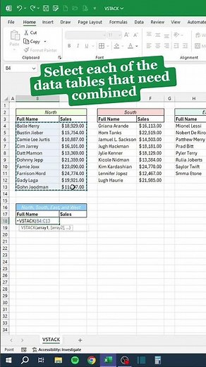 VSTACK in Excel! #excel #stack #data