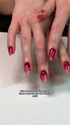 Bloody veiny nail tutorial! #nailart #nailtutorial #nycnailtech