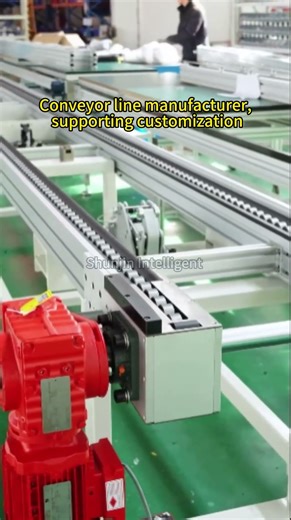Speeded up chain conveyor line #conveyorbelt #machine