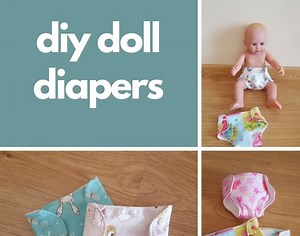 DIY doll diapers