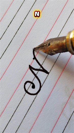 Letter "N" in (Cursive) ✍️ #trending #usa #viral #shorts