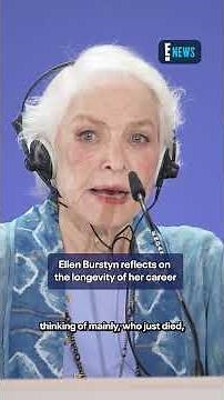 Ellen Burstyn reflects on the longevity of her career at the Venice International Film Festival.