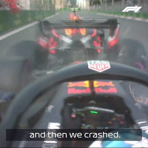 This flashpoint in Baku last year is one of many talking points with this week's #F1BeyondTheGrid guest Daniel Ricciardo 😃 Listen/download 👉 https://f1.com/BTG_Podcasts | F1
