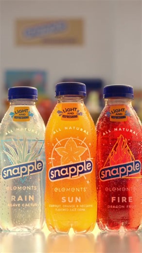 Mystify your tastebuds with light and refreshing Snapple Elements.