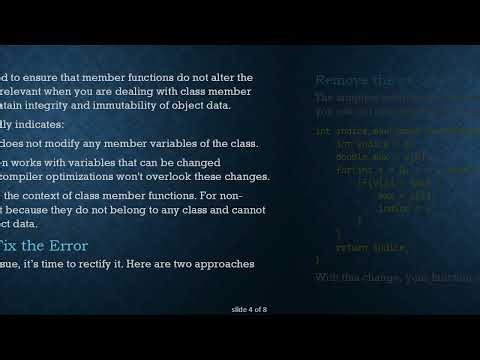 Understanding the Error: non-member function cannot have cv-qualifier in C+ +