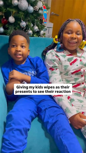 Chidera A on Instagram: "Giving ZKA and LeLe wipes as their presents to see their reaction"