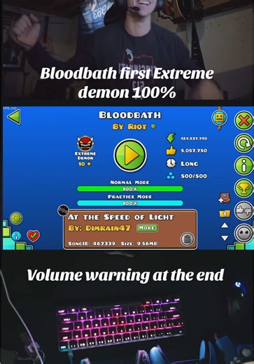 28k plus attempts first extreme demon jump from windy landscape #geometrydash #gd #bloodbath #livehighlights