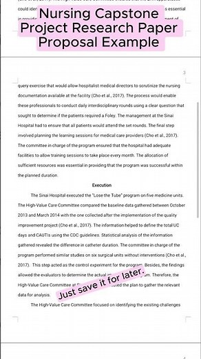 Nursing Capstone Project Research Paper Proposal Example on Lose the Tube