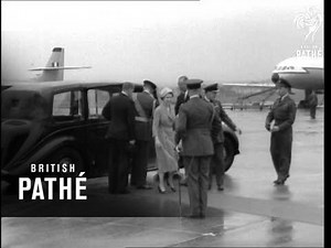 Queen Flies In Comet 11 Of The RAF To Leuchars (1957)
