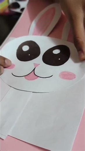 dancing paper bunny🐰#ArtAndCraft#DIYArt#CraftIdeas#CreativeCraft#HandmadeArt#CraftLovers#ArtVideo#yt