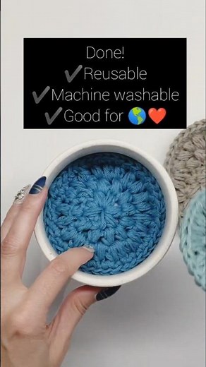 🌎Crochet face scrubbies! Perfect for beginners: reusable, and washable #CrochetTutorial #EarthDayDIY