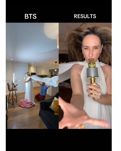 BTS and Results! I saw some comments asking for this lip sync to be side by side…here ya go! #lipsync #family #trend #celinedion #rebeccaryanresults