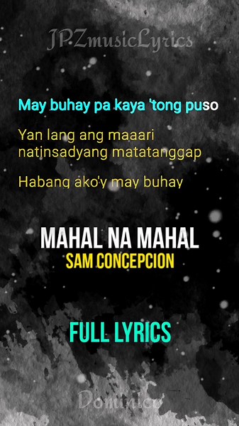 Mahal Na Mahal (Lyrics) - Sam Concepcion