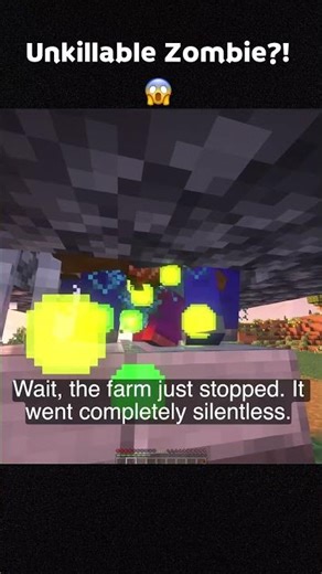 I Found an IMMORTAL Zombie in My XP Farm! 😱 #shorts #minecraft #shortsfeed