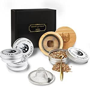 Cocktail Smoker Kit with Wood Chips, Old Fashioned Smoking Cocktail Kit, Cocktail Smoking Set, Smoke Infuser Kit for Cocktail, Smoked Drinks, Food, Cheese, Desserts, Meat and More