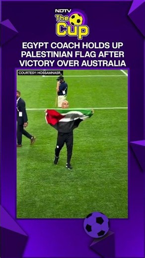 Egypt Coach Holds Up Palestinian Flag After Victory Over Australia