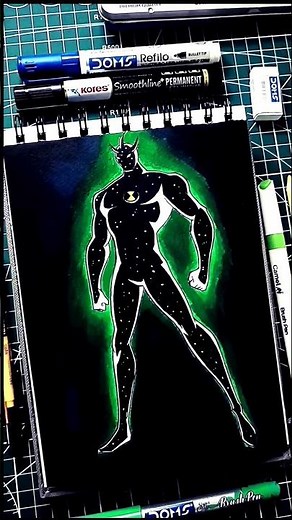 drawing Alien X 🤯✨ #shorts