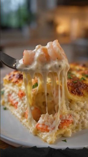 Creamy Seafood Lasagna with Shrimp & Crab