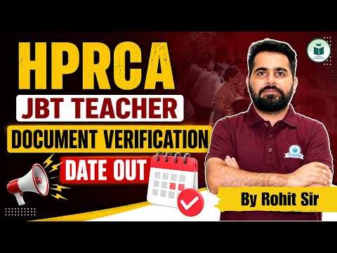 HPRCA JBT Teacher 2026 | Document Verification Date Out | Complete Schedule & Next Process