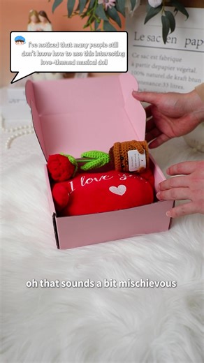 Instructions for using the heart-shaped plush musical toy ❤️💓 #fyp #love #plushtoy #music #valentinesday