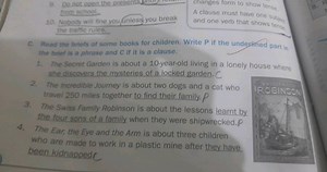 changes form to show tense A clause must have one sutitory and ... | Filo