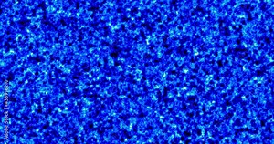 Animated digital hot magma volcano background of burning lava blue on black.