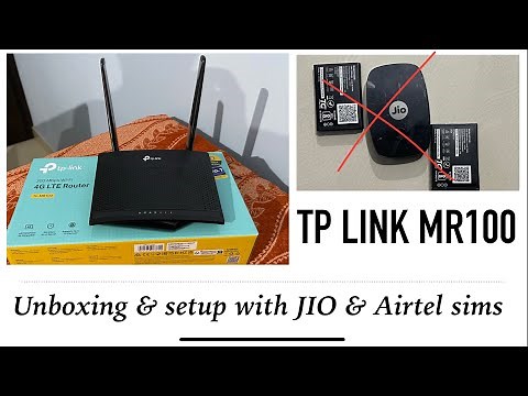 TP-Link TL-MR100 Unboxing and Setup with Jio and Airtel Sim