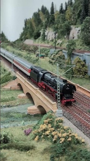 012 066 mit Popwagenzug #h0 #modellbahn #modelrailroad #roco #märklin