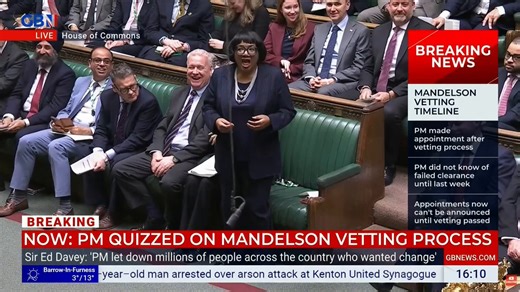 Ooft! Diane Abbott just ended Keir Starmer political career."Knowing Peter Mandelson's history, going back 30 years, it's one thing to say 'nobody told me', the question is WHY DIDN'T THE PM ASK?"When Diane Abbott, of all people, has the moral high ground, you know it's over