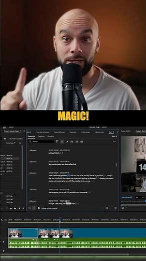 Premiere Pro AI Transcript Editing 🤯 Edit Faster with Text-Based Cuts #Shorts