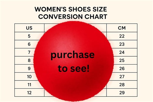 Shoes Size Conversion Chart Womens! Easy to Use and Printable and Different Countries - Etsy