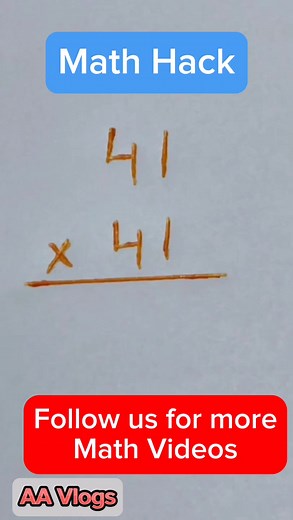 Math Hack #mathematics #tutorialvideo #tutorial #fypシ゚viral #mathhack #everyone #followers #multiplicationhack | AA Vlogs