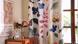 Floral 100% Blackout Curtains 84 inch Length 2 Panels Set for Bedroom Vintage Flower Botanical Pattern Black Out Curtain Thermal Insulated Light Blocking Window Drapes for Living Room 52 x 84 inch