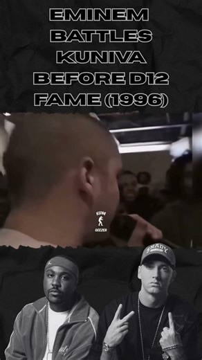 Eminem Battles Kuniva Before D12 Fame 1996 #eminem #freestyle #d12 #rapbattle #shorts #rap