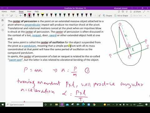 Engineering Mechanics: - ( Center of Percussion; Introduction ) -130.