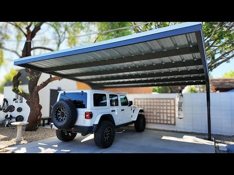 Custom Cantilever Carport Build: Full Backyard Installation!