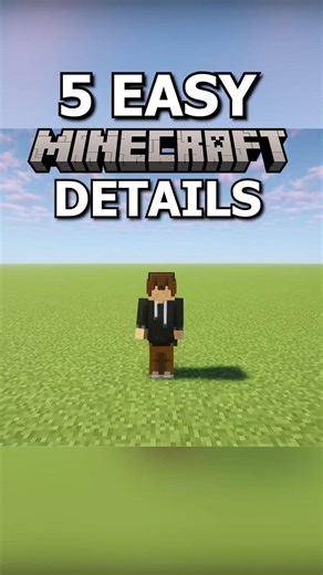 5 Easy Minecraft Details to use #minecraft #minecraftbuilding #minecrafttips