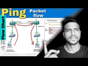 Ping packet flow explanation with scenario and flow chart /#networking #ping #icmp
