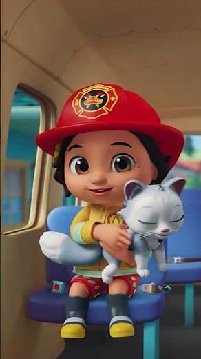 Rescue The Kitty Mission - Wheels On The Bus! 🎶🚌 #forkids #vehicles #shorts #cocomelon