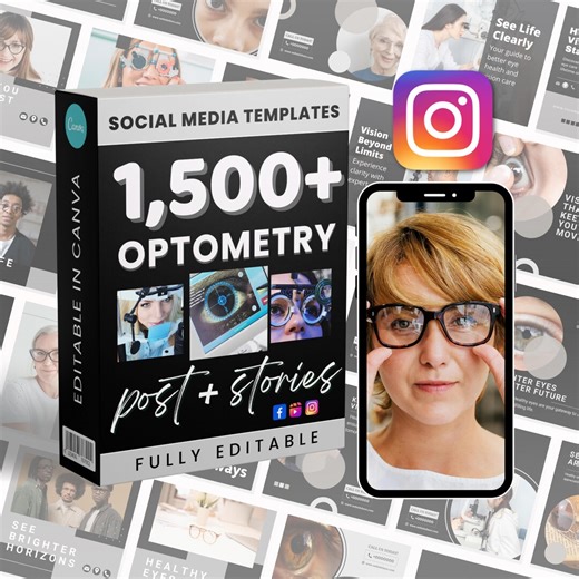 Optometry Social Media: Eye Care Instagram and Facebook (canva Editable Digital Download) - Etsy Australia
