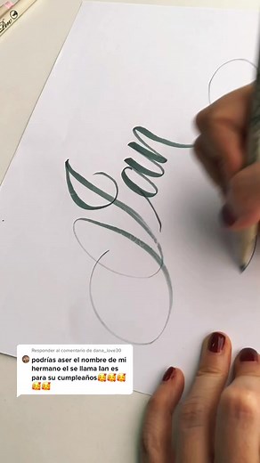 Caligrafía moderna para el nombre Ian
