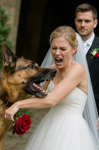 😱😱 During the wedding, the dog suddenly bit the bride’s hand: when the groom understood why the dog did it, he canceled the wedding 😱😱 That day was supposed to be perfect: flowers, music, guests in elegant suits, and the bride’s sparkling white dress. The groom looked happy, beside him his loyal dog Roy, whom he had trained to accompany him everywhere. Roy was a calm, gentle dog, a true friend whom the man even considered a family member. But the bride clearly did not like Roy. She grimaced 