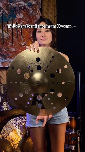 Si può trasformare un piatto crepato in un O-zone? 350€ risparmiati ✅#drummer #cymbals