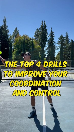 Top 4 pickleball drills to improve your control and coordination ✅ 1. The Sky Lob. Hit the ball as high as you can and attempt to “catch” it with your paddle. This will work on your hand-eye coordination and your paddle control. Make sure to get some reps with your backhand side as well. 2. The Spin Bounce. Bounce the ball on your paddle, but incorporate spin both ways. This works on your touch and spin. 3. The Karate Chop. Bounce the ball on the floor by hitting with your paddle edge. Because t