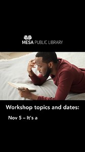BIG NEWS for Arizona writers! Meet Marc Mason, our new Writer in Residence! Get personalized writing consultations & workshops to take your craft to the next level - whether you're just starting out or already published! What will you create with expert guidance? Sign up now and find out! | Mesa Public Library | Facebook