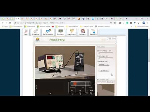 Franck-Hertz Experiment using virtual lab