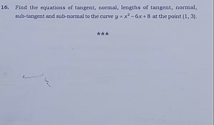 Find the equations of tangent, normal, lengths of tangent, norm... | Filo
