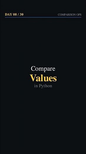 Comparison Operators in Python | Complete Tutorial for Beginners with Examples 🔥