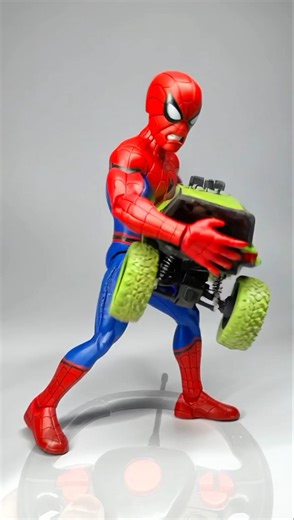 Remote control spider man crush the RC car relaxing video 😎#shorts