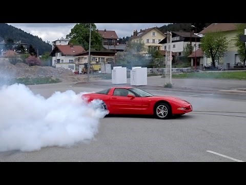 BURNOUT Corvette C5 !